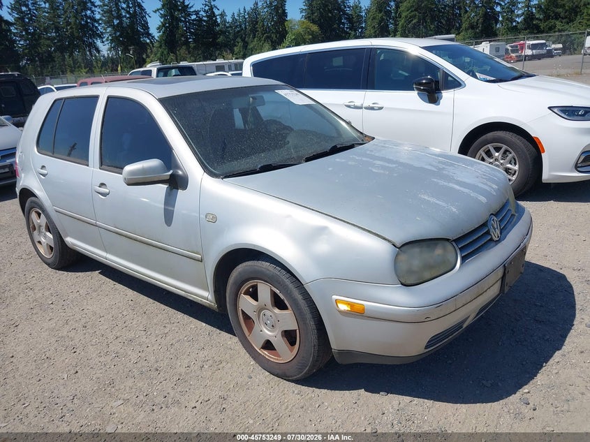 2000 Volkswagen Golf VIN WVWGA21J0YW515832 IAAI salvage auction — NORMAL WEAR, Clear (Washington), sold $175 on 2026-08-12 (photo 1)