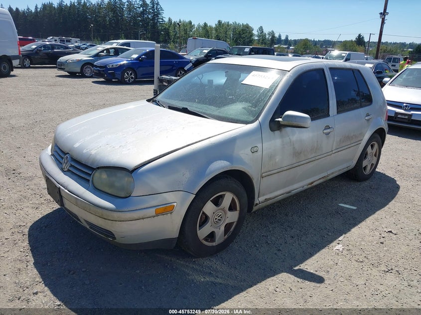 2000 Volkswagen Golf VIN WVWGA21J0YW515832 IAAI salvage auction — NORMAL WEAR, Clear (Washington), sold $175 on 2026-08-12 (photo 2)