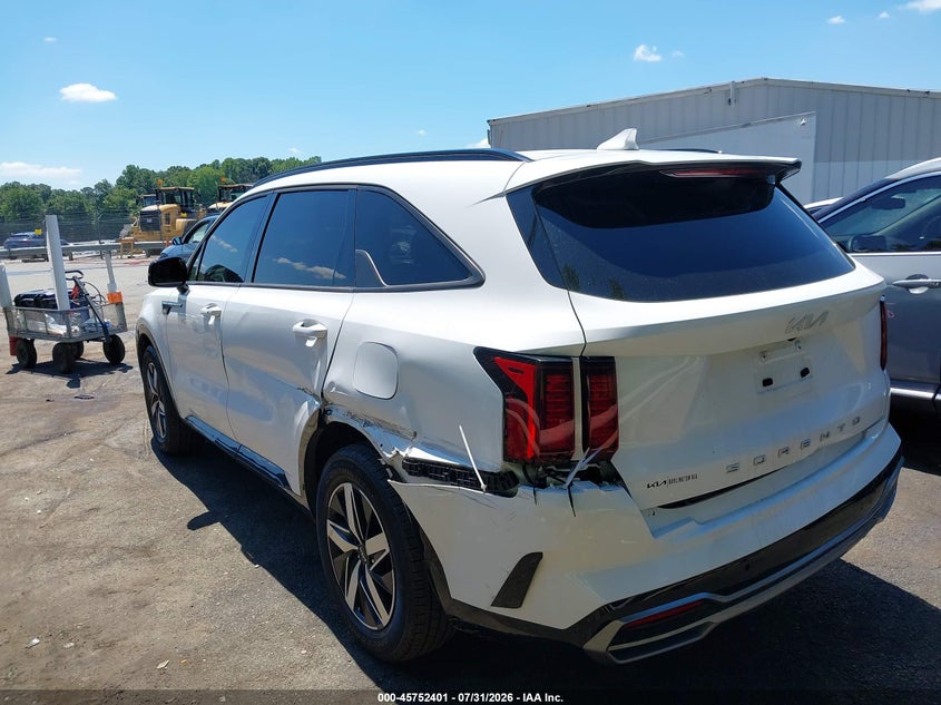2022 Kia Sorento VIN 5XYRL4LCXNG129182 IAAI salvage auction — LEFT SIDE, Salvage Title, sold $7,900 on 2026-08-27 (photo 3)