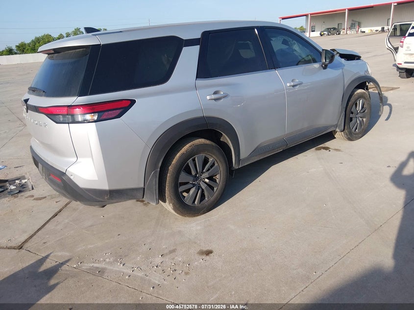 2025 Nissan Pathfinder VIN 5N1DR3AA3SC283216 IAAI salvage auction — FRONT END, Salvage Title, sold $8,100 on 2026-08-21 (photo 4)