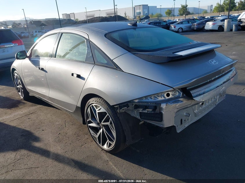 2023 Hyundai Ioniq 6 VIN KMHM54AC9PA019617 IAAI salvage auction — RIGHT REAR, Salvage Title, sold $9,675 on 2026-08-28 (photo 3)
