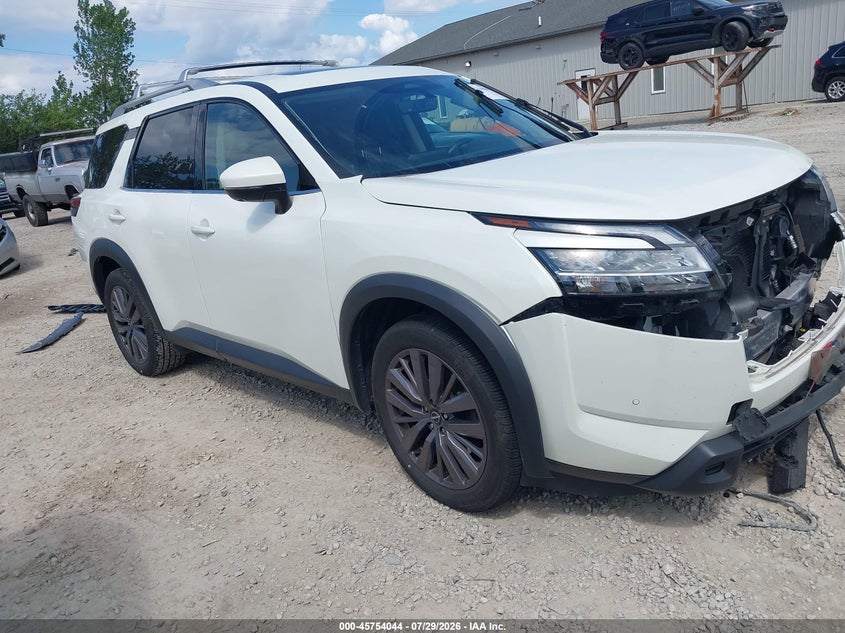 2023 Nissan Pathfinder VIN 5N1DR3CDXPC209290 IAAI salvage auction — FRONT END, Salvage Title, sold $11,300 on 2026-08-22 (photo 1)