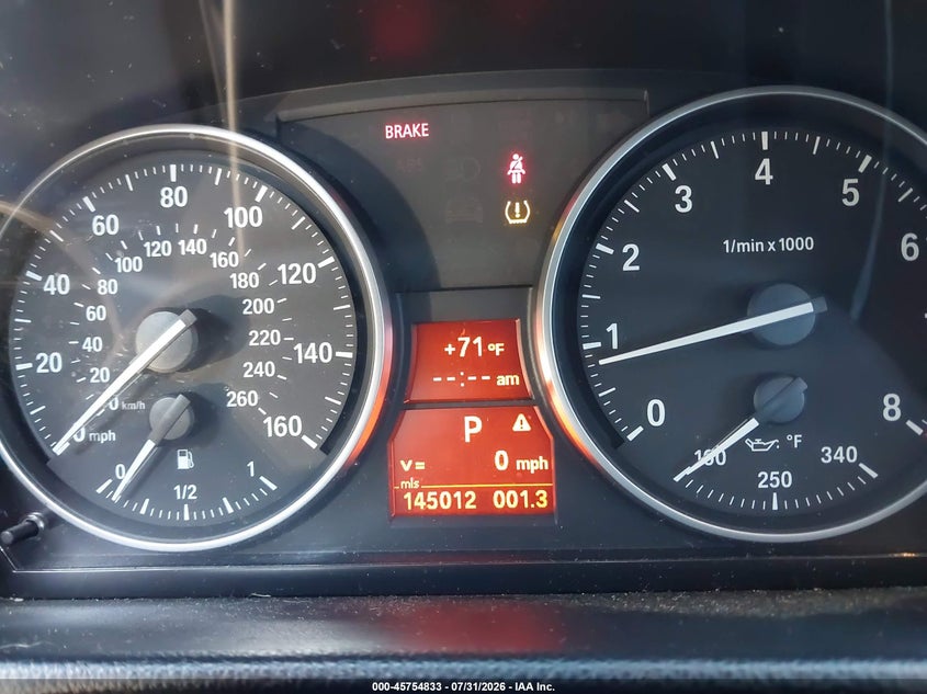 2013 BMW 3er VIN WBADW7C52DE731843 IAAI salvage auction — NORMAL WEAR, Clear (Montana), sold $1,400 on 2026-08-20 (photo 7)