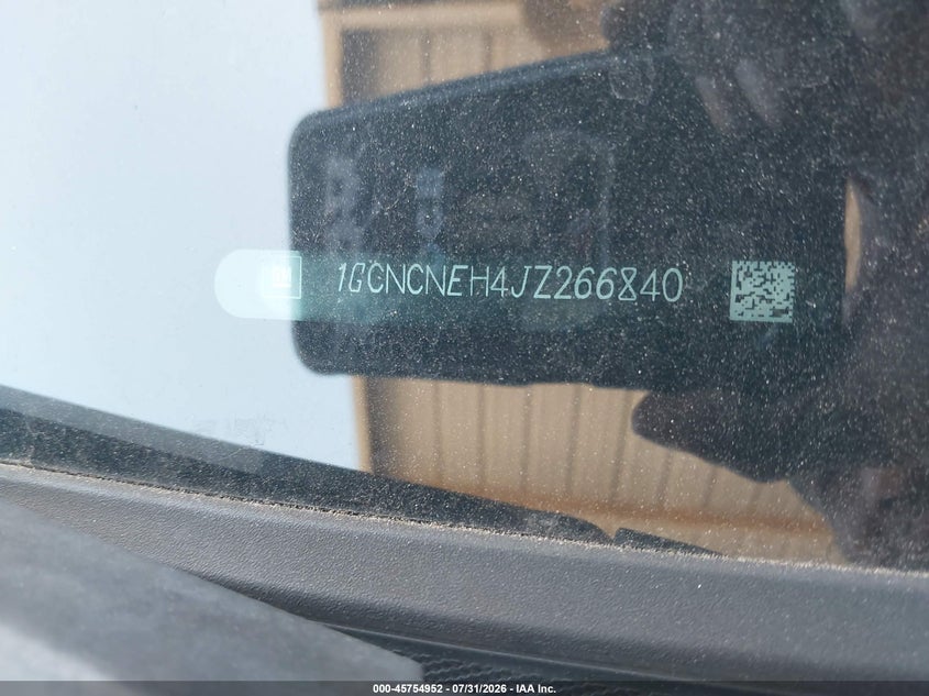 2018 Chevrolet Silverado VIN 1GCNCNEH4JZ266840 IAAI salvage auction — REAR END, Wait Title, sold $7,850 on 2026-09-08 (photo 9)