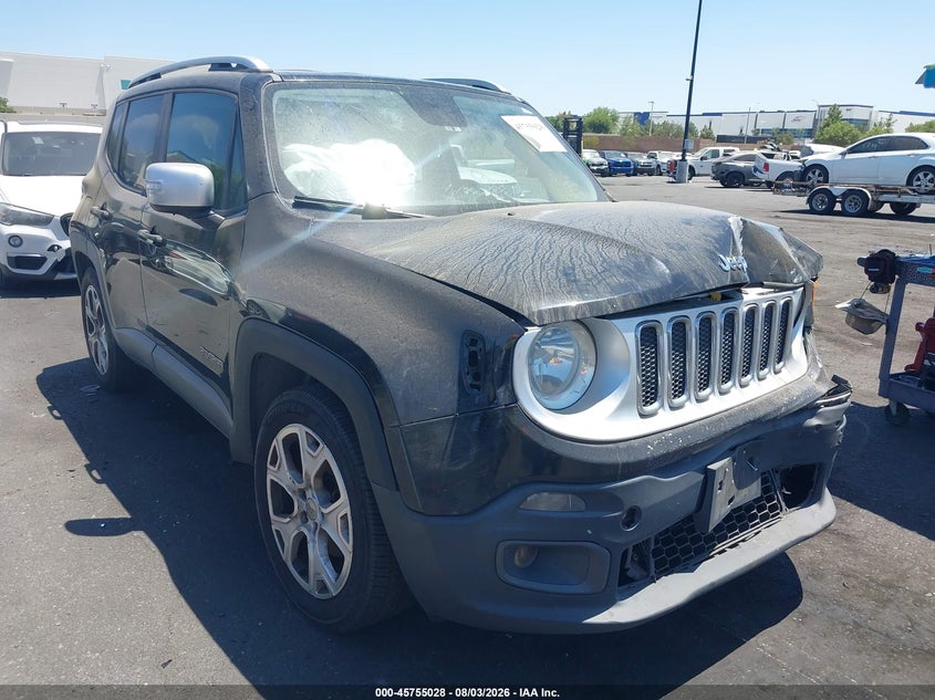 2016 Jeep Renegade VIN ZACCJADT2GPC71246 IAAI salvage auction — FRONT END, Salvage Title, sold $1,450 on 2026-08-16 (photo 1)