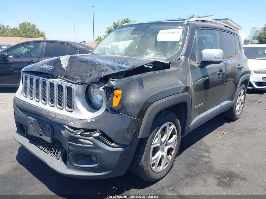 2016 Jeep Renegade VIN ZACCJADT2GPC71246 IAAI salvage auction — FRONT END, Salvage Title, sold $1,450 on 2026-08-16 (photo 2)