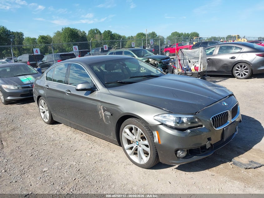 2014 BMW 5er VIN WBA5B3C59ED539304 IAAI salvage auction — FRONT END, Mv-907A (New York), sold $2,200 on 2026-08-13 (photo 1)