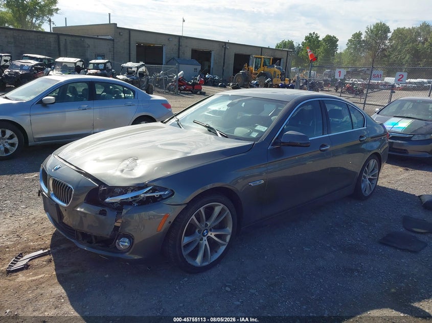 2014 BMW 5er VIN WBA5B3C59ED539304 IAAI salvage auction — FRONT END, Mv-907A (New York), sold $2,200 on 2026-08-13 (photo 2)