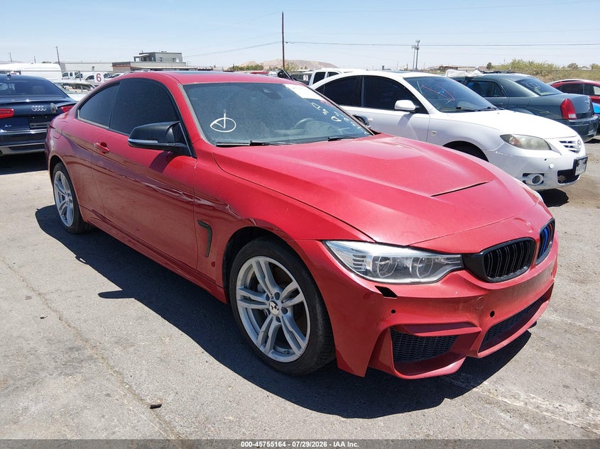 2014 BMW 4 series VIN WBA3R5C58EK187939 IAAI salvage auction — FRONT END, Clear (Colorado), sold $975 on 2026-08-12 (photo 1)