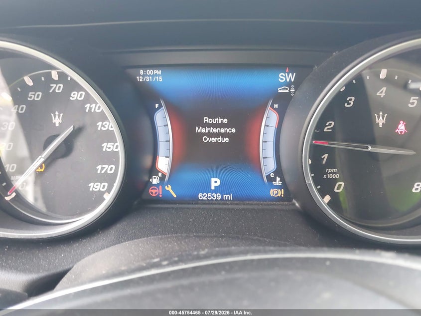 2017 Maserati Granturismo VIN ZN661XUL7HX210813 IAAI salvage auction — MECHANICAL, Salvage (Florida), sold $3,100 on 2026-08-06 (photo 7)