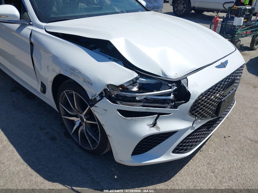2026 Genesis G70 VIN KMTG14SC2TU167646 IAAI salvage auction — RIGHT FRONT, Enterprise Vehicles Clear Only (Washington), sold $12,900 on 2026-08-02 (photo 6)