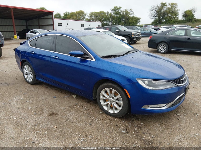 2015 Chrysler 200 VIN 1C3CCCCG0FN510136 IAAI salvage auction — REAR END, Certificate Of Title (Nebraska), sold $1,450 on 2026-08-26 (photo 1)