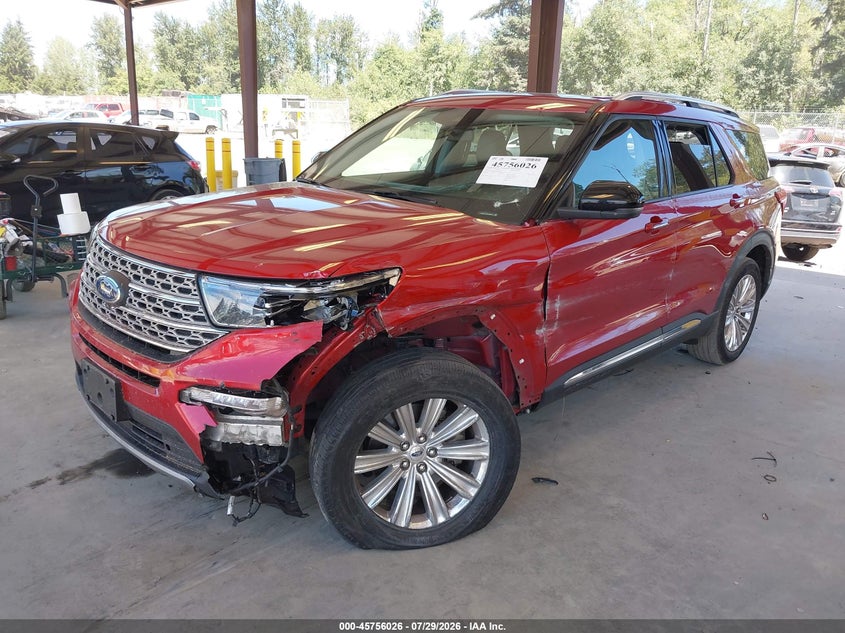 2020 Ford Explorer VIN 1FMSK8FH4LGD06866 IAAI salvage auction — LEFT SIDE, Salvage Title, sold $6,000 on 2026-09-02 (photo 1)