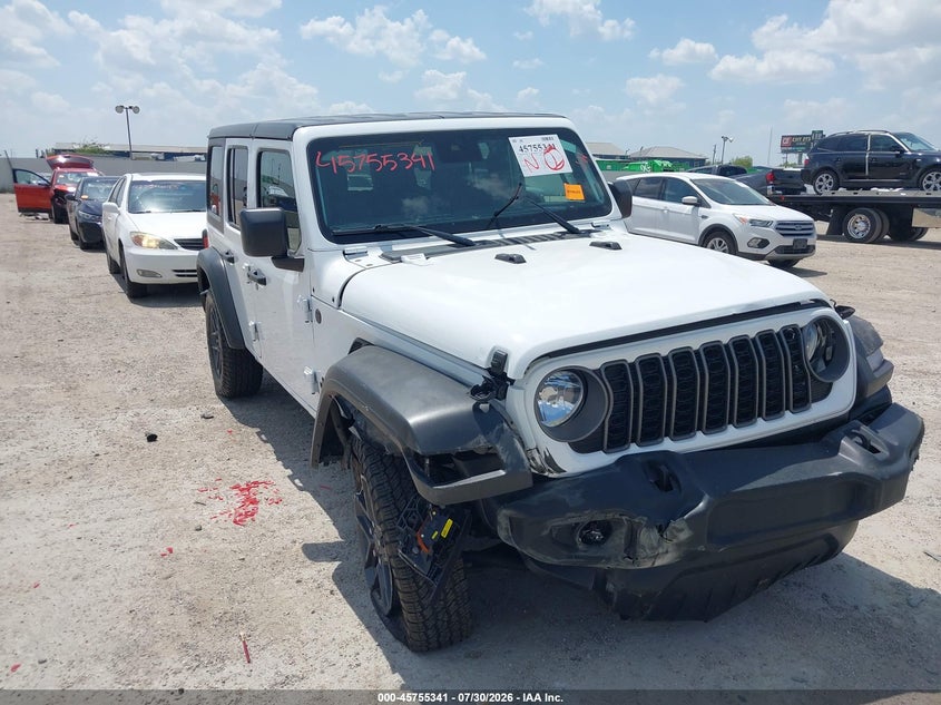 2025 Jeep Wrangler / VIN 1C4PJXDN3SW505833 IAAI salvage auction — FRONT END, Wait Title, sold $8,100 on 2026-10-22 (photo 1)