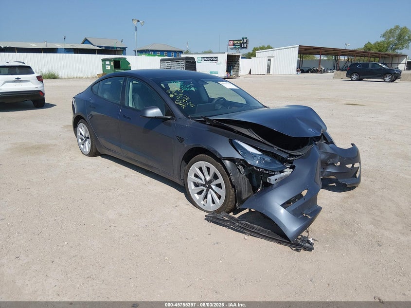 2022 Tesla Model 3 VIN 5YJ3E1EA7NF356315 — IAAI salvage auction photo