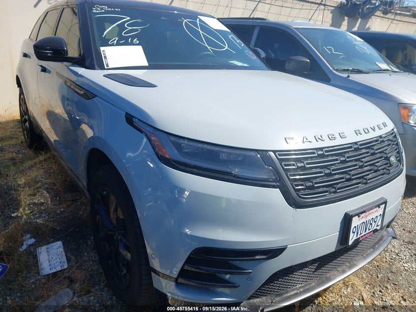 2026 Land rover Range rover velar VIN SALYL2EX1TA814144 IAAI salvage auction — REAR END, Salvage Title, sold $27,450 on 2026-09-16 (photo 1)
