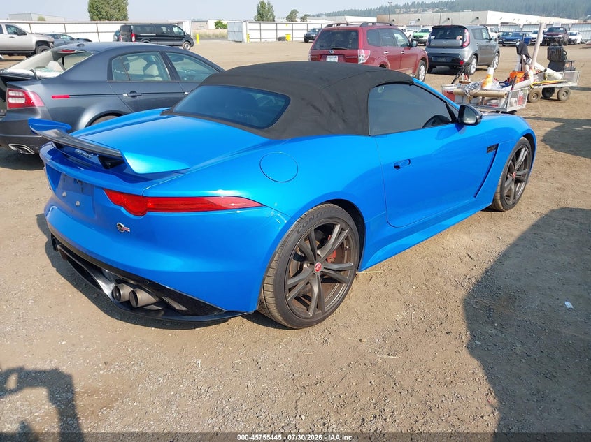 2017 Jaguar F-type VIN SAJWJ6K87HMK38656 IAAI salvage auction — UNKNOWN, Salvage (Idaho), sold $29,850 on 2026-08-25 (photo 4)