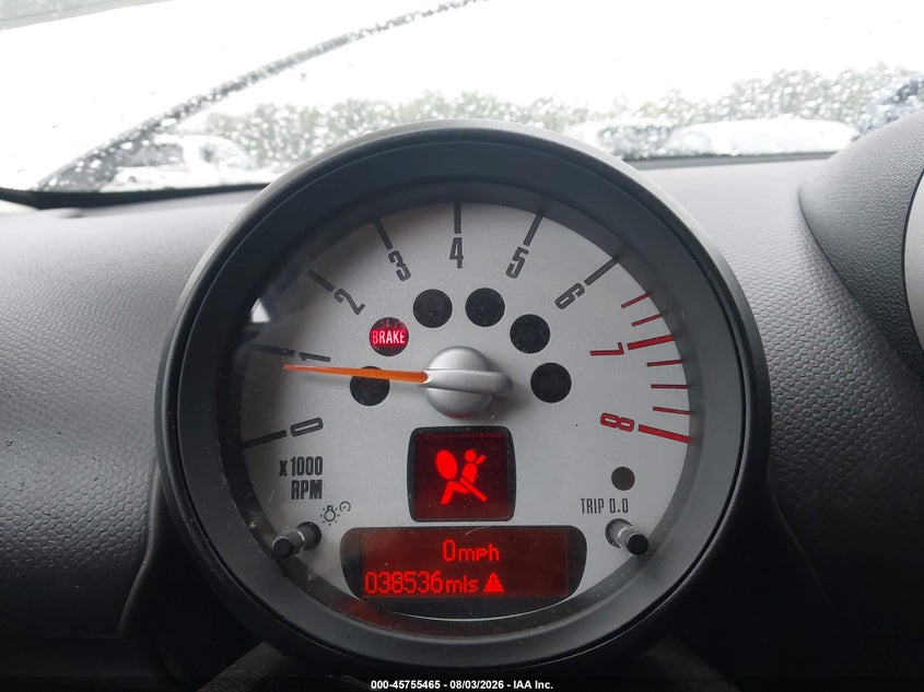 2012 Mini VIN WMWZC5C58CWM12040 IAAI salvage auction — NORMAL WEAR, Salvage Title, sold $1,475 on 2026-08-10 (photo 7)
