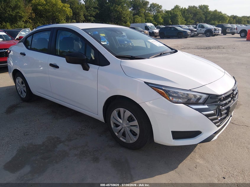 2025 Nissan Versa VIN 3N1CN8DV4SL833232 IAAI salvage auction — FRONT END, Enterprise Vehicles Clear Only (Texas), sold $11,600 on 2026-08-03 (photo 1)
