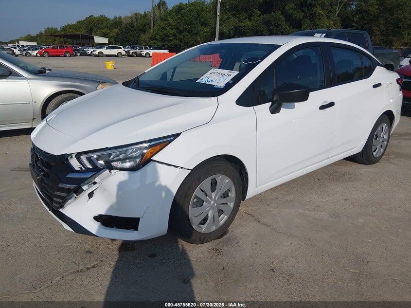 2025 Nissan Versa VIN 3N1CN8DV4SL833232 IAAI salvage auction — FRONT END, Enterprise Vehicles Clear Only (Texas), sold $11,600 on 2026-08-03 (photo 2)