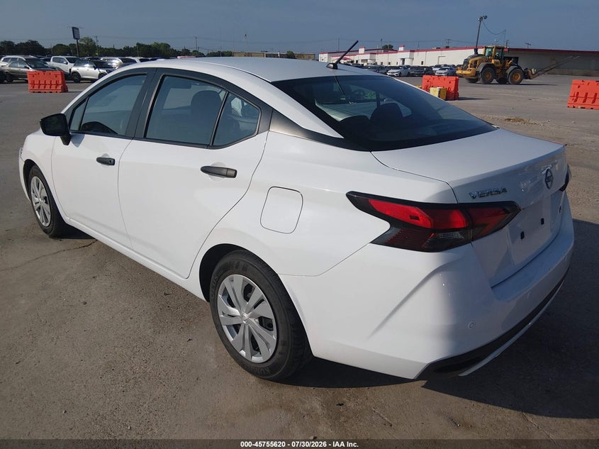 2025 Nissan Versa VIN 3N1CN8DV4SL833232 IAAI salvage auction — FRONT END, Enterprise Vehicles Clear Only (Texas), sold $11,600 on 2026-08-03 (photo 3)