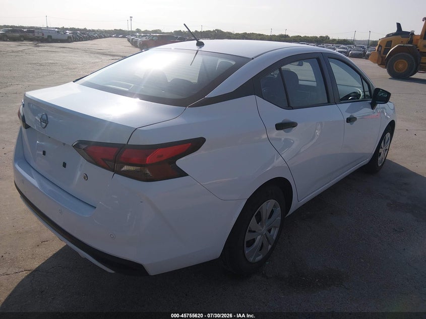 2025 Nissan Versa VIN 3N1CN8DV4SL833232 IAAI salvage auction — FRONT END, Enterprise Vehicles Clear Only (Texas), sold $11,600 on 2026-08-03 (photo 4)