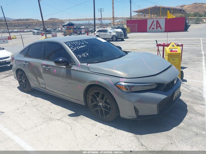 2026 Honda Civic VIN 2HGFE2F52TH508613 IAAI salvage auction — LEFT FRONT, Salvage Title, sold $10,200 on 2026-09-11 (photo 1)