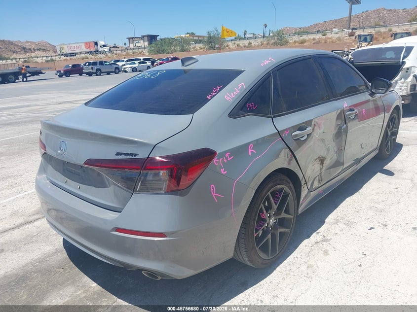 2026 Honda Civic VIN 2HGFE2F52TH508613 IAAI salvage auction — LEFT FRONT, Salvage Title, sold $10,200 on 2026-09-11 (photo 4)