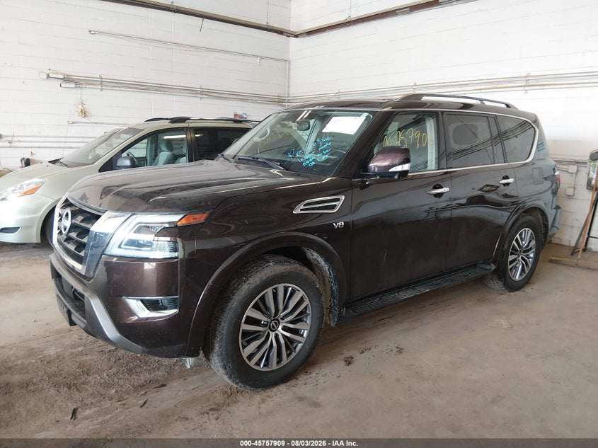2022 Nissan Armada VIN JN8AY2BBXN9813795 IAAI salvage auction — RIGHT FRONT, Salvage (Minnesota), sold $13,600 on 2026-10-04 (photo 2)