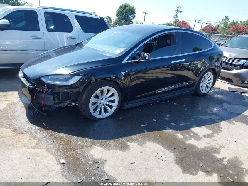 2017 Tesla Model x VIN 5YJXCAE2XHF077364 IAAI salvage auction — LEFT FRONT, Salvage (North Carolina), sold $5,475 on 2026-09-13 (photo 2)