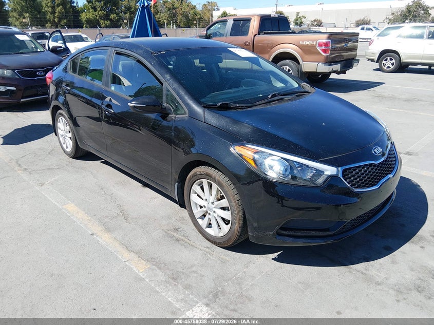 2014 Kia Forte VIN KNAFX4A68E5078534 IAAI salvage auction — UNKNOWN, Salvage Title, sold $750 on 2026-08-19 (photo 1)