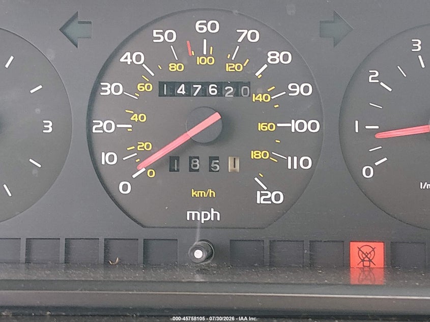 1986 Volvo 760 VIN YV1GX8743G1008027 IAAI salvage auction — NORMAL WEAR, Clear (Georgia), sold $200 on 2026-08-07 (photo 7)