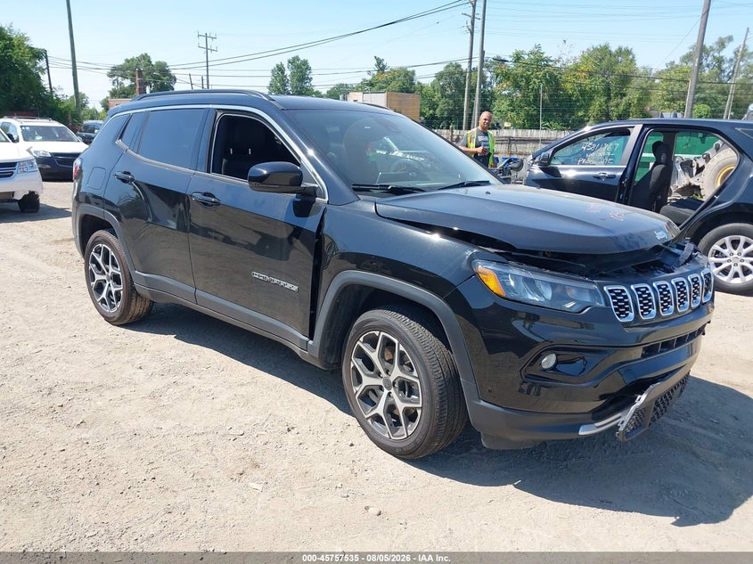 2025 Jeep Compass VIN 3C4NJDCN6ST586114 IAAI salvage auction — Front End, Clear, sold $8,175 on 2026-10-15 (photo 1)