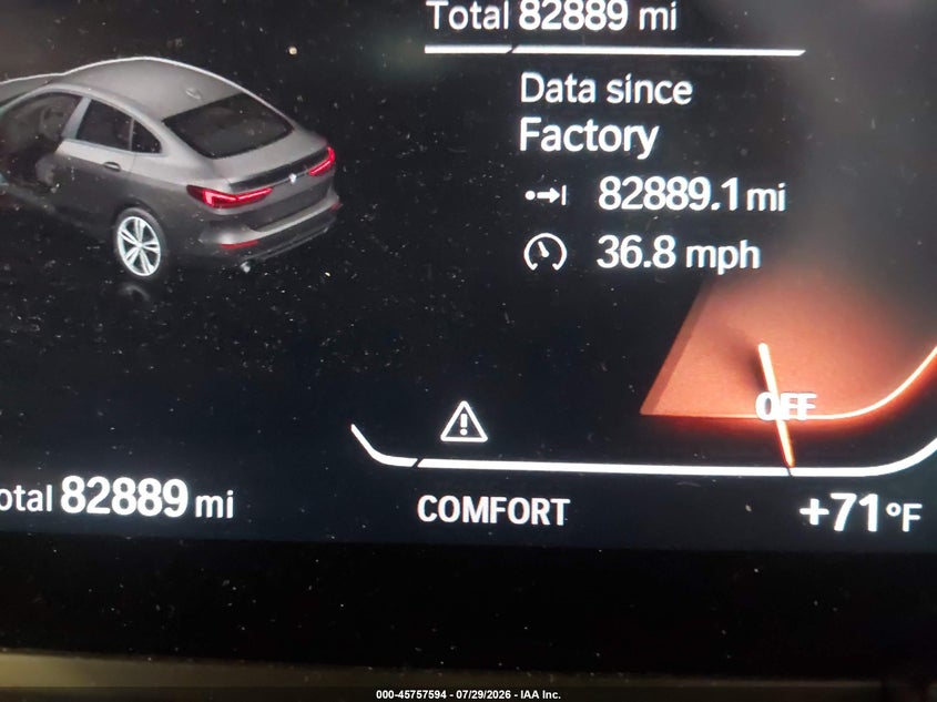 2022 BMW 2er VIN WBA73AK04N7K89999 IAAI salvage auction — FRONT & REAR, Salvage Title, sold $6,400 on 2026-08-19 (photo 7)