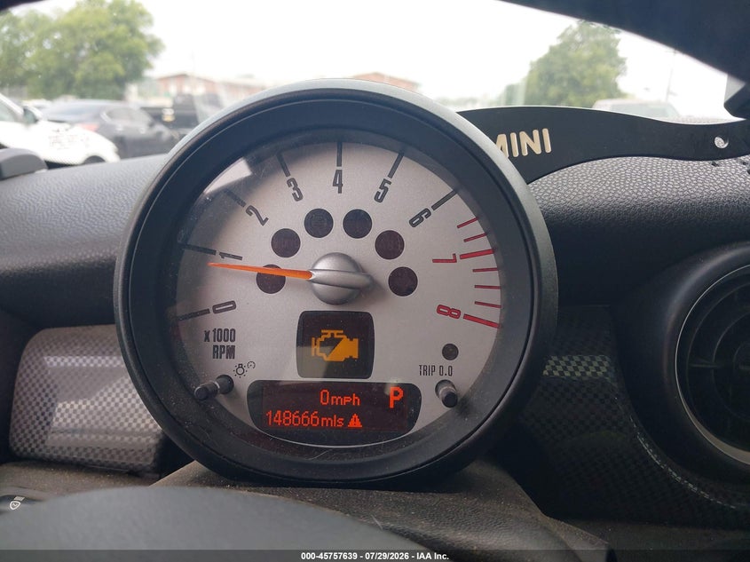 2013 Mini Hard top VIN WMWSV3C56DT391787 IAAI salvage auction — NORMAL WEAR, Clear (Tennessee), sold $725 on 2026-08-27 (photo 7)