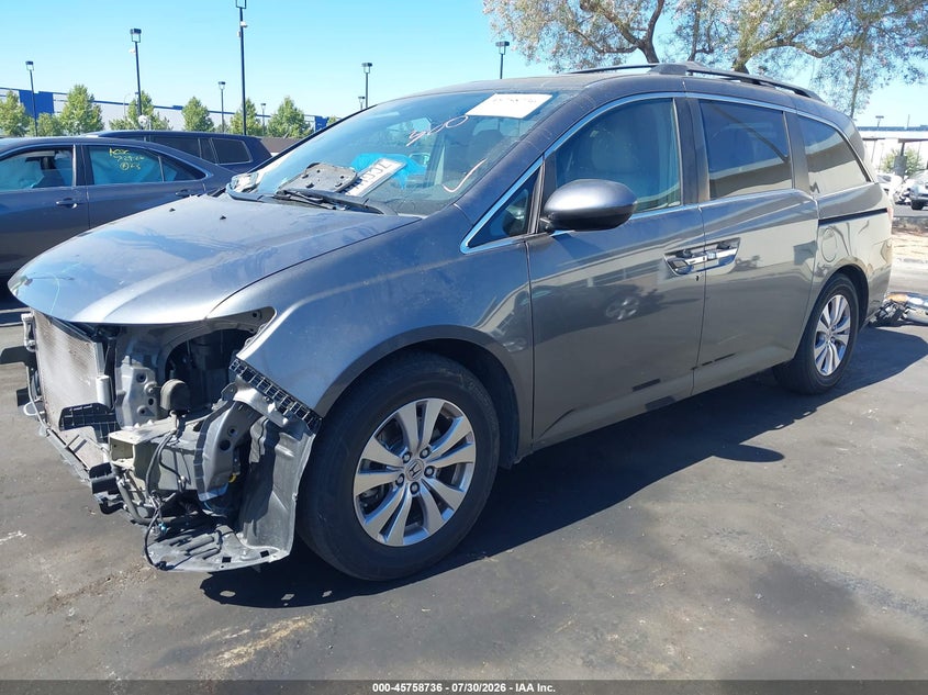 2014 Honda Odyssey VIN 5FNRL5H66EB032254 IAAI salvage auction — FRONT END, Salvage Title, sold $2,350 on 2026-08-06 (photo 2)
