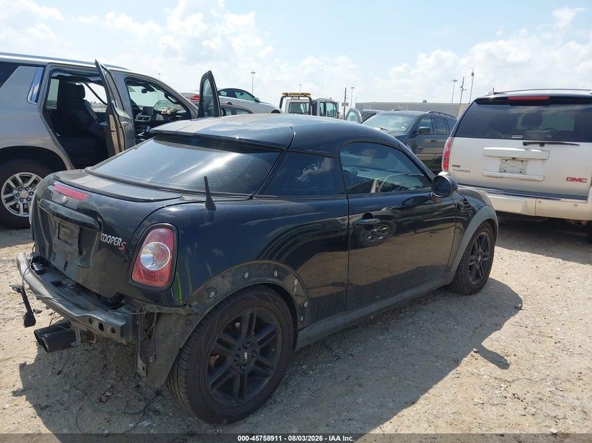 2013 Mini Coupe VIN WMWSX3C51DT408828 IAAI salvage auction — REAR END, Original (Texas), sold $1,775 on 2026-09-10 (photo 4)