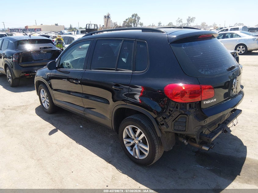 2015 Volkswagen Tiguan VIN WVGAV7AXXFW566632 IAAI salvage auction — REAR END, Wait Title, sold $875 on 2026-08-12 (photo 3)