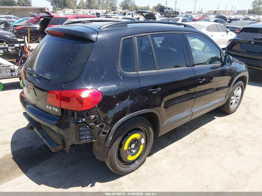 2015 Volkswagen Tiguan VIN WVGAV7AXXFW566632 IAAI salvage auction — REAR END, Wait Title, sold $875 on 2026-08-12 (photo 4)
