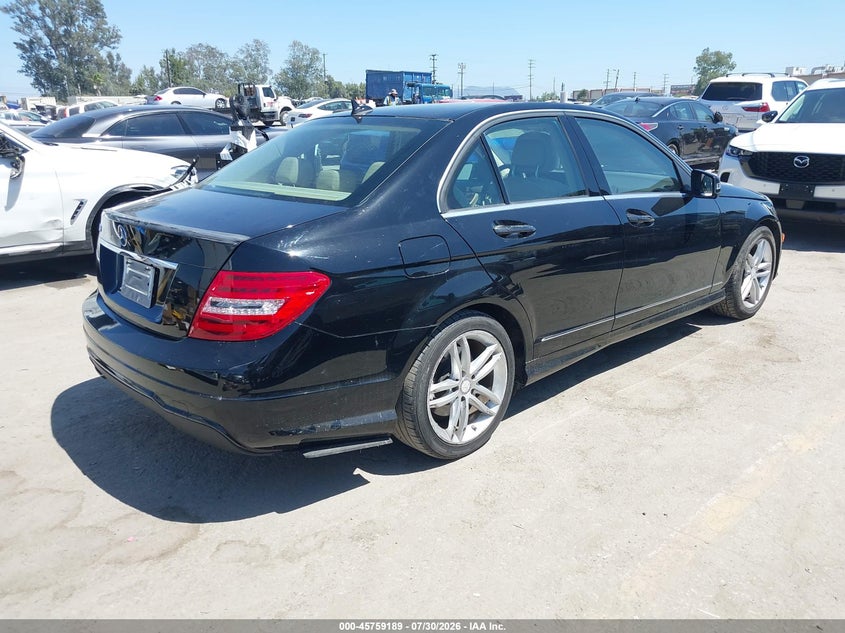 2014 Mercedes-benz C-klasse VIN WDDGF4HB9EA964047 IAAI salvage auction — LEFT REAR, Salvage Title, sold $2,650 on 2026-08-19 (photo 4)