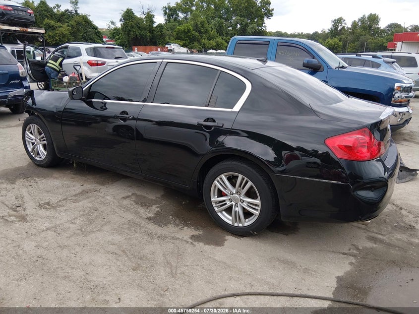 2012 Infiniti G VIN JN1CV6AR6CM671221 IAAI salvage auction — FRONT END, Salvage Title, sold $650 on 2026-08-29 (photo 3)