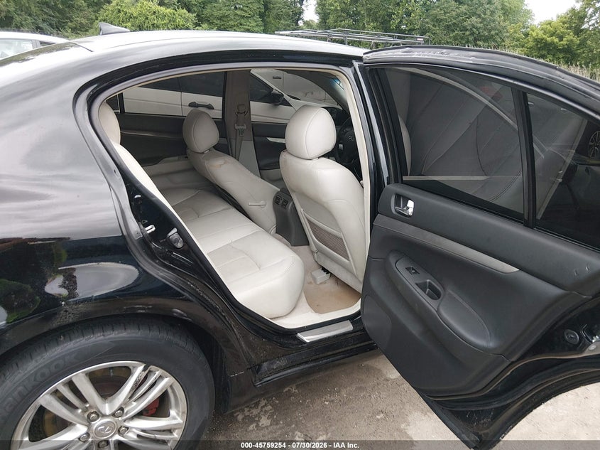 2012 Infiniti G VIN JN1CV6AR6CM671221 IAAI salvage auction — FRONT END, Salvage Title, sold $650 on 2026-08-29 (photo 8)