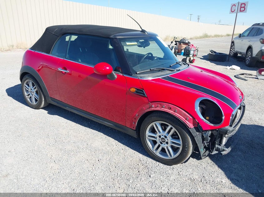 2014 Mini Convertible VIN WMWZN3C56ET569522 IAAI salvage auction — FRONT END, Salvage (California), sold $500 on 2026-08-13 (photo 1)