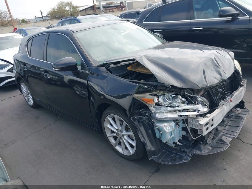 2013 Lexus Ct VIN JTHKD5BH1D2162547 IAAI salvage auction — FRONT END, Wait Title, sold $2,350 on 2026-09-04 (photo 1)
