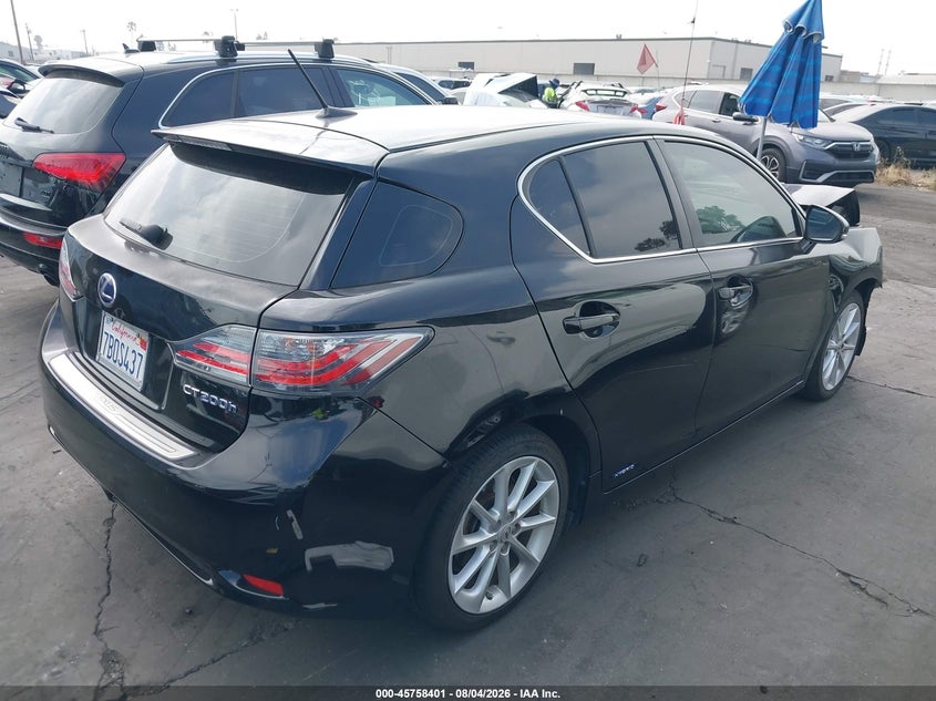2013 Lexus Ct VIN JTHKD5BH1D2162547 IAAI salvage auction — FRONT END, Wait Title, sold $2,350 on 2026-09-04 (photo 4)