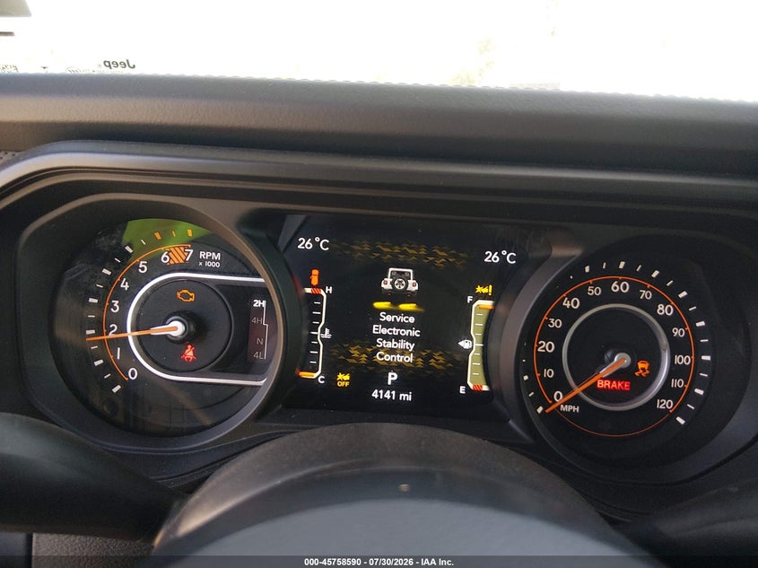 2026 Jeep Wrangler / VIN 1C4PJXFN1TW264286 IAAI salvage auction — FRONT END, Salvage Title, sold $26,750 on 2026-08-02 (photo 7)