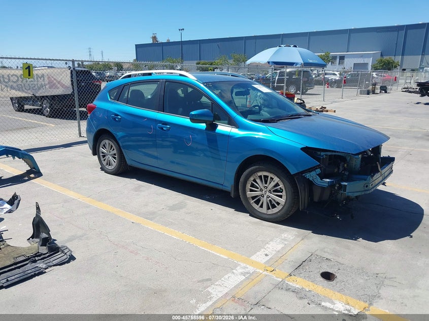 2018 Subaru Impreza VIN 4S3GTAD61J3714620 IAAI salvage auction — FRONT END, Wait Title, sold $3,950 on 2026-08-24 (photo 1)