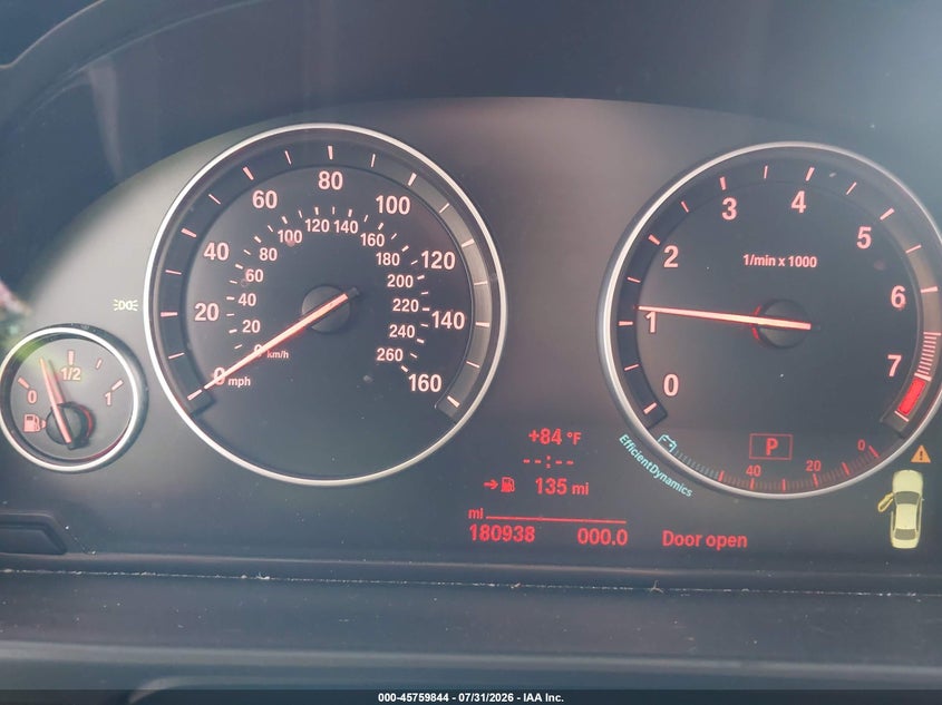 2014 BMW 5er VIN WBA5A5C55ED510025 IAAI salvage auction — RIGHT REAR, Rebuildable (Florida), sold $1,100 on 2026-08-12 (photo 7)