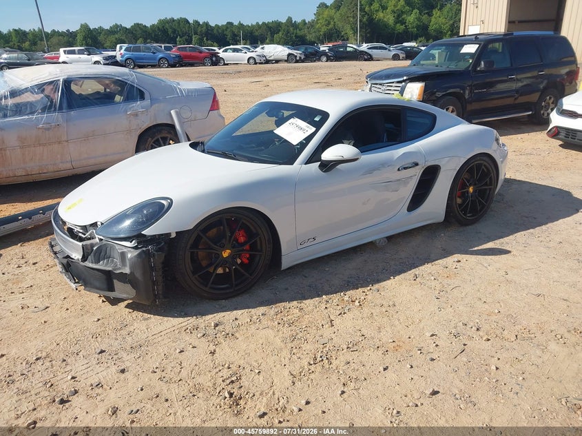 2019 Porsche 718 cayman VIN WP0AB2A8XKS278135 IAAI salvage auction — FRONT END, Wait Title, sold $26,650 on 2026-09-21 (photo 2)