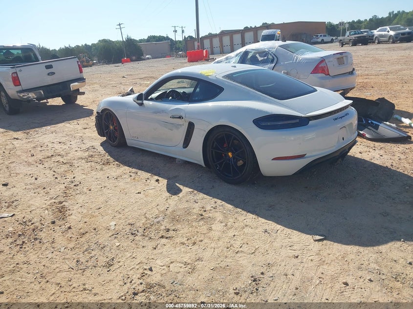 2019 Porsche 718 cayman VIN WP0AB2A8XKS278135 IAAI salvage auction — FRONT END, Wait Title, sold $26,650 on 2026-09-21 (photo 3)